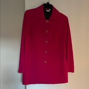 Rafaella women’s Pink single breast overCoat size small NWT